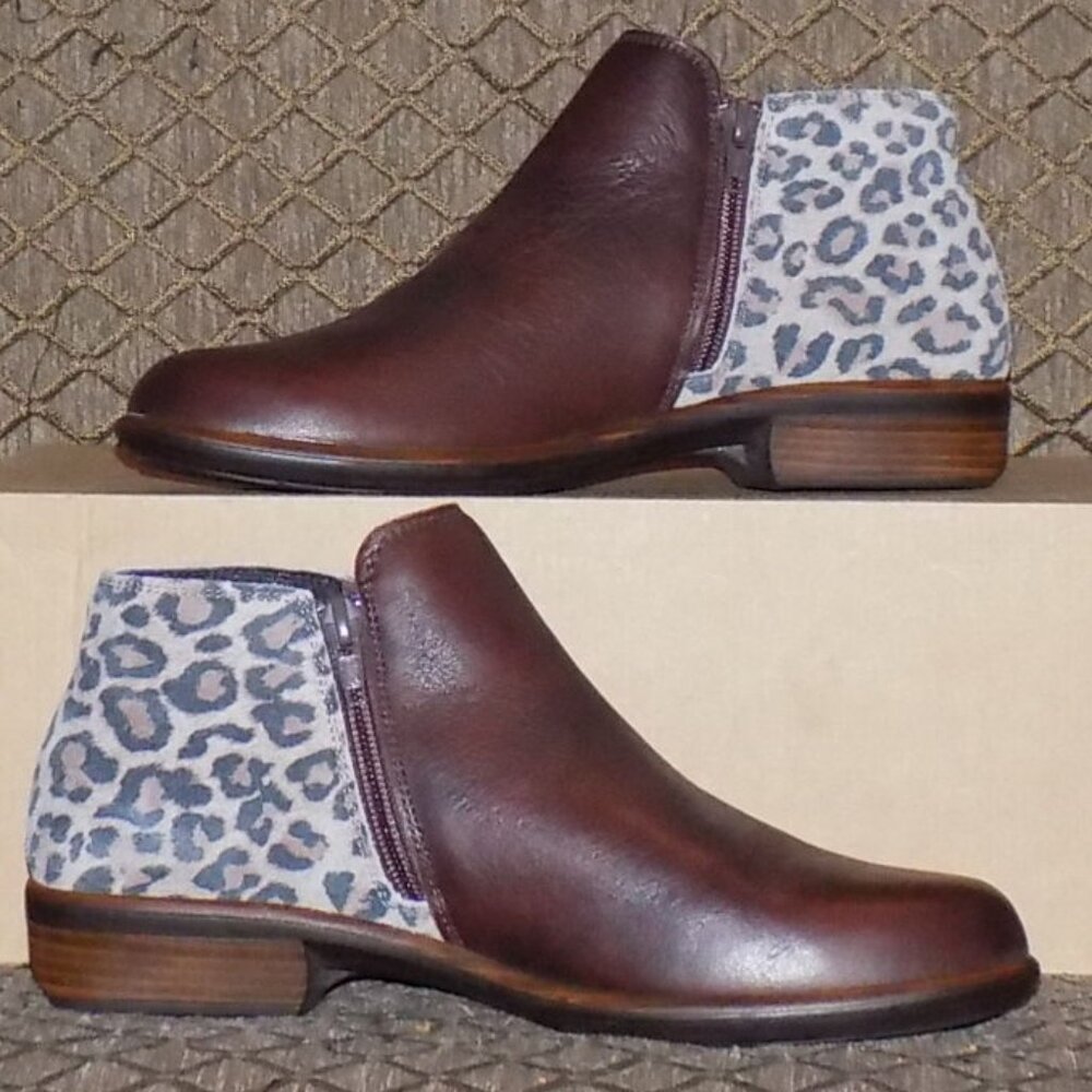 New NAOT Helm Boot in Cheetah & Soft Brown EU37 US 6-6.5